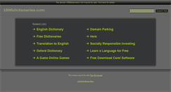 Desktop Screenshot of 1000dictionaries.com